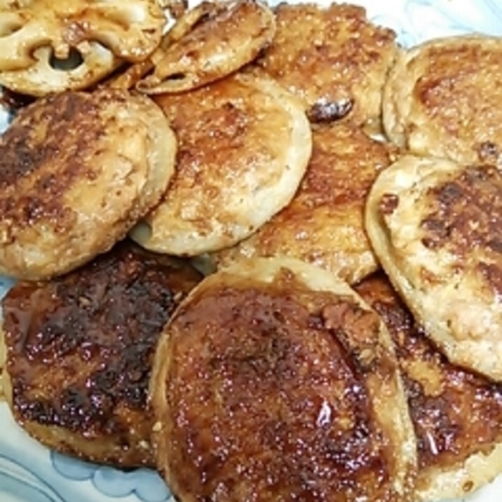 焼肉のタレで簡単!豚ひき肉のレンコン乗せ